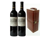 法国干红葡萄酒原装进口 奥希耶红酒 双支精装 五件套双支装皮