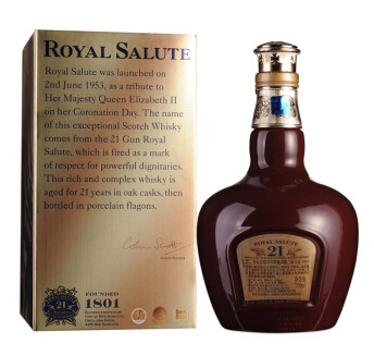 洋酒 皇家礼炮（ROYAL SALUTE）21年苏格兰威士忌40度1500ml